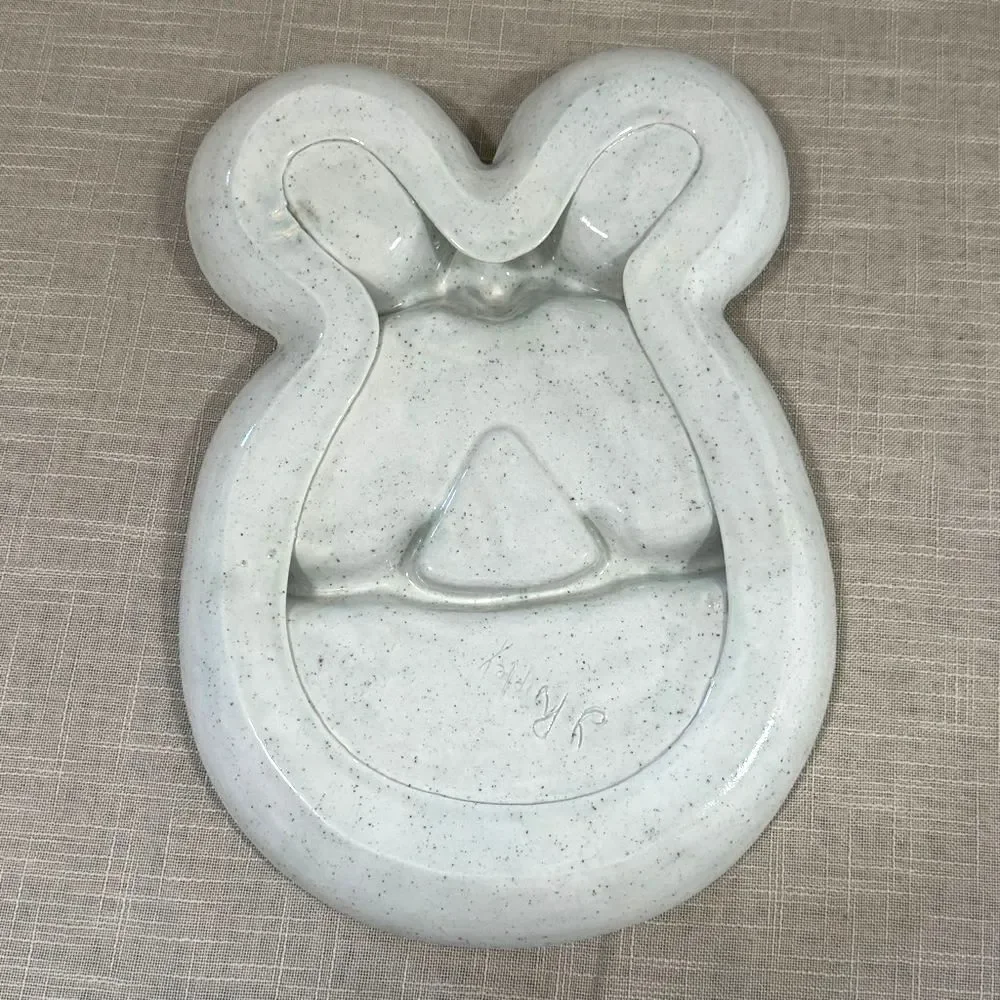 Vintage Speckled Mouse Snack Tray Serving Platter Kawaii Cottagecore Kitchen